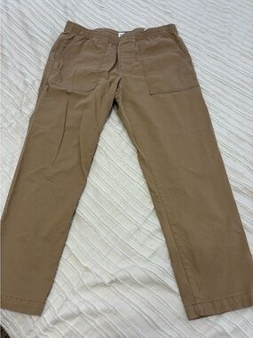 Gap herringbone utility easy pant. Casual Elastic-Waist comfortable Sz L